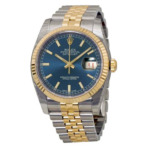 18k rolex oyster perpetual datejust blue face|Rolex Datejust white gold bezel.